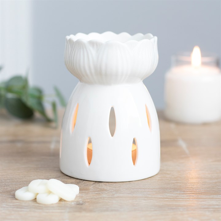 White Lotus Flower Wax Warmer